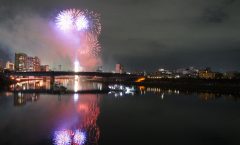 Numazu Kano River fireworks, Numazu summer festival - night Hen